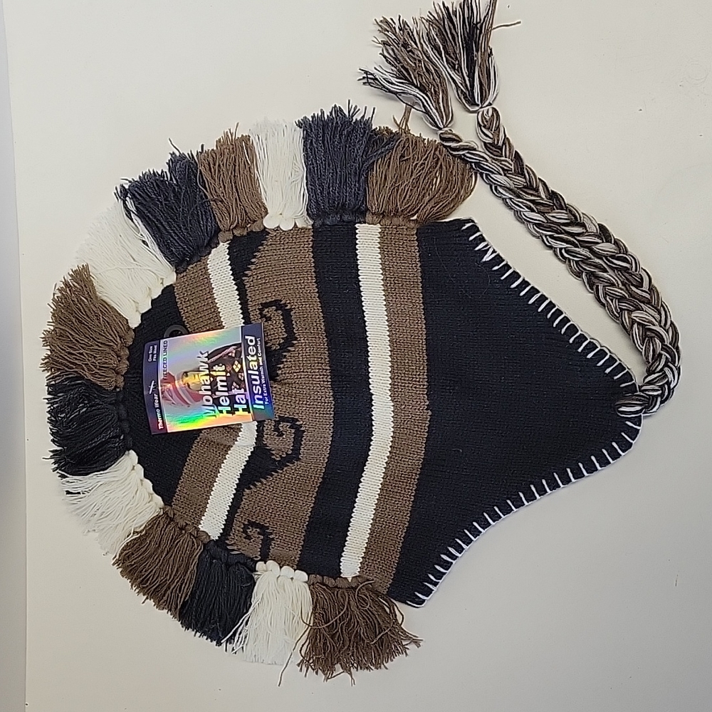 Mohawk Helmit Hat Thermo Wear Insulated One Size Fits Most NEW Beige/Brown/Tan